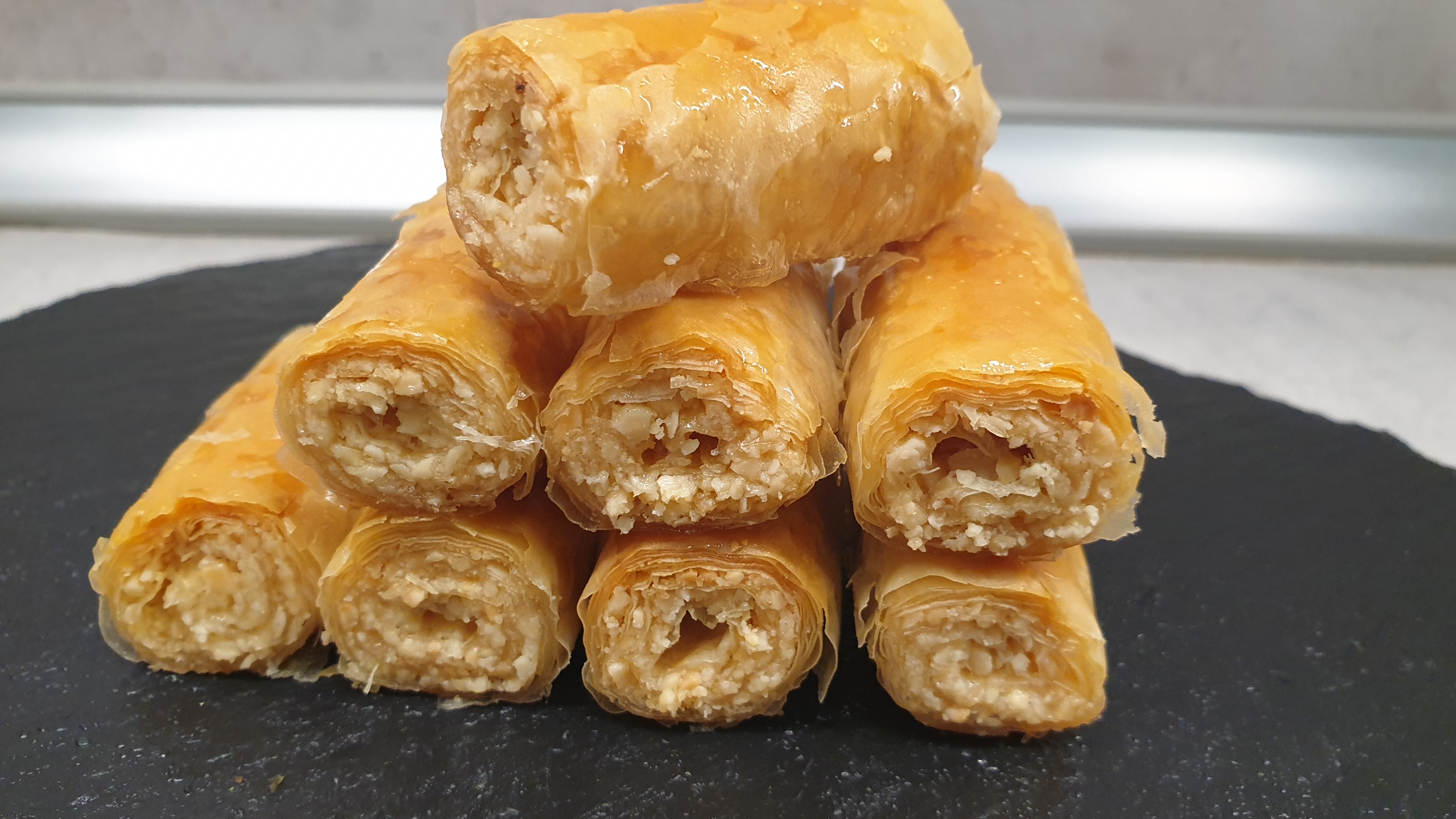 Cashew Baklava  Rolls