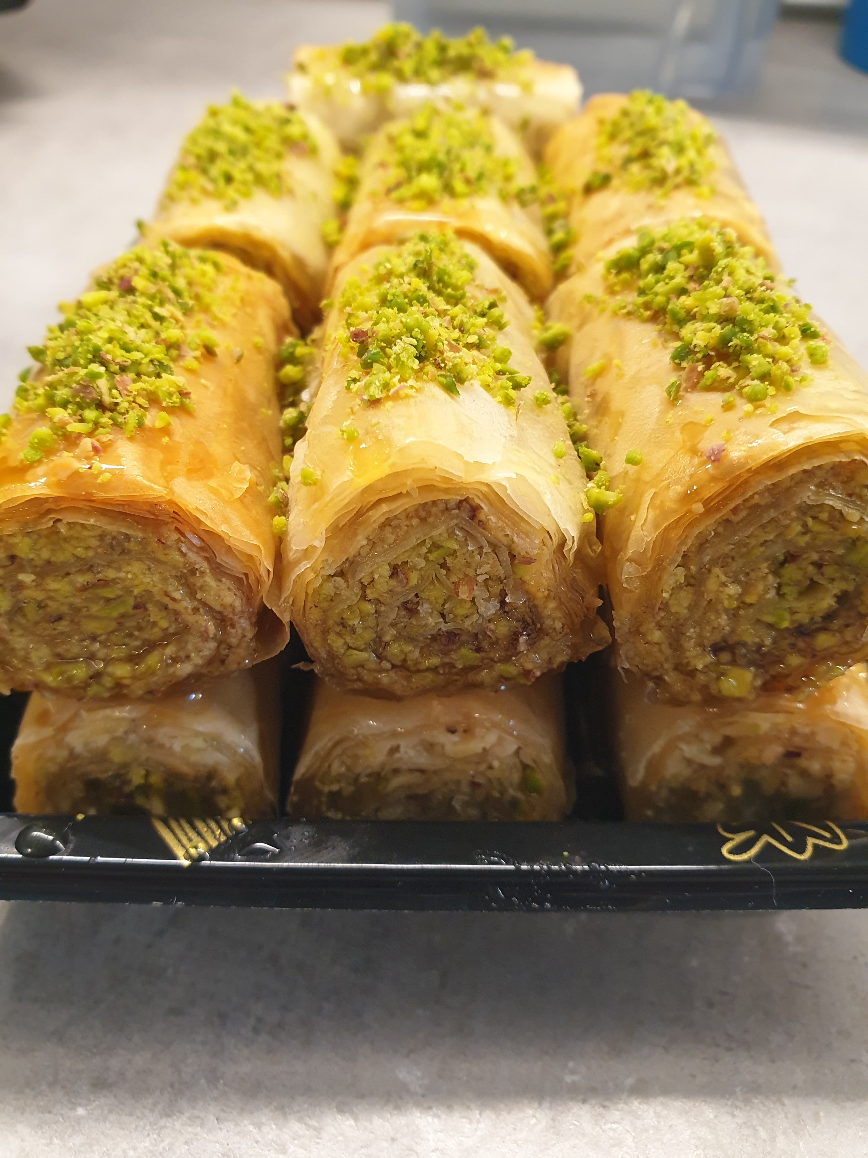 Pistachio Baklava Rolls